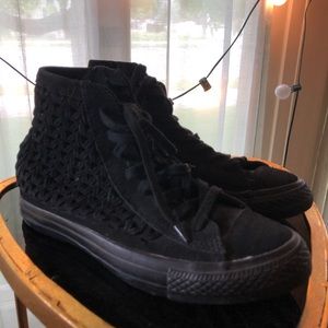 Converse All Star Black Suede High Tops